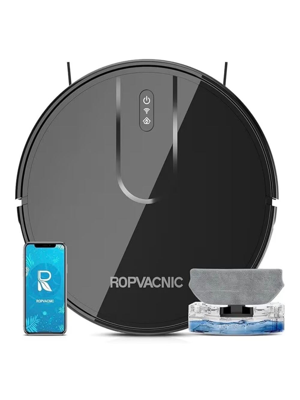 ROPVACNIC Robot Vacuum and Mop Combo – WiFi/App Control, Alexa Compatible